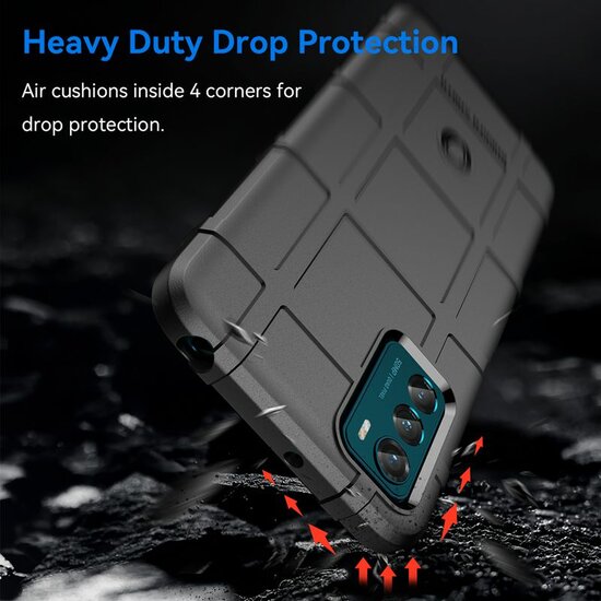 Motorola Moto G42 Hoesje - Mobydefend Rugged Shield TPU Backcover - Zwart