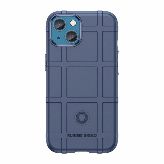iPhone 14 Hoesje, Rugged Shield TPU Gelcase, Blauw