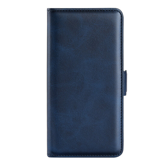 iPhone 14 Plus Hoesje, MobyDefend Luxe Wallet Book Case (Sluiting Zijkant), Blauw