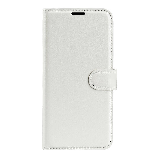 iPhone 14 Plus Hoesje, MobyDefend Kunstleren Wallet Book Case (Sluiting Voorkant), Wit
