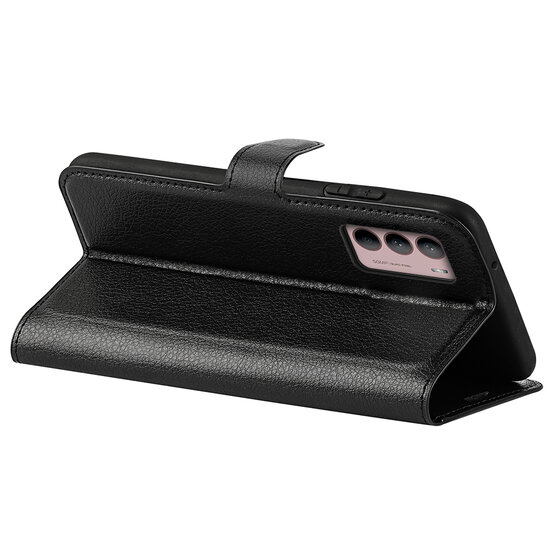 Motorola Moto G42 Hoesje - MobyDefend Kunstleren Wallet Book Case (Sluiting Voorkant) - Zwart