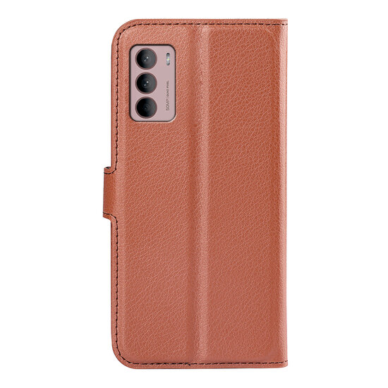 Motorola Moto G42 Hoesje - MobyDefend Kunstleren Wallet Book Case (Sluiting Voorkant) - Bruin