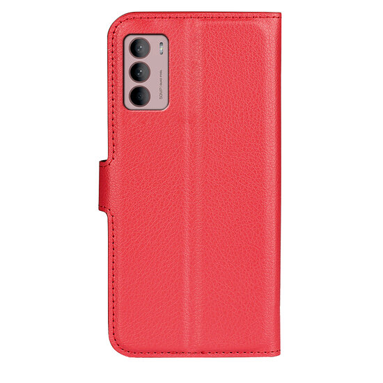 Motorola Moto G42 Hoesje - MobyDefend Kunstleren Wallet Book Case (Sluiting Voorkant) - Rood
