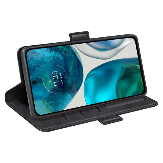 Motorola Moto G42 Hoesje - MobyDefend Luxe Wallet Book Case (Sluiting Zijkant) - Zwart
