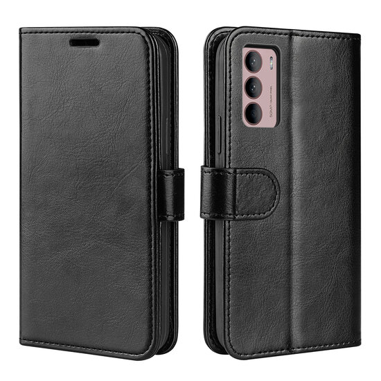 Motorola Moto G42 Hoesje - MobyDefend Wallet Book Case (Sluiting Achterkant) - Zwart
