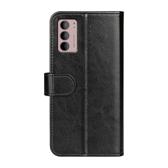 Motorola Moto G42 Hoesje - MobyDefend Wallet Book Case (Sluiting Achterkant) - Zwart