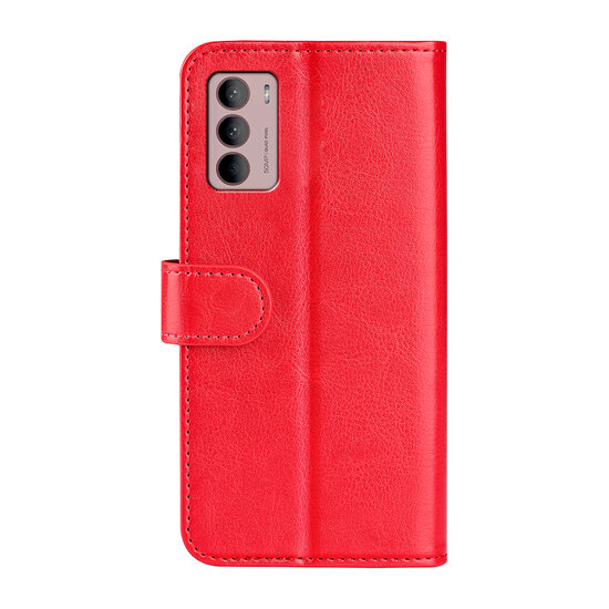 Motorola Moto G42 Hoesje - MobyDefend Wallet Book Case (Sluiting Achterkant) - Rood