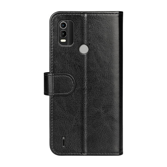 Nokia C21 Plus Hoesje - MobyDefend Wallet Book Case (Sluiting Achterkant) - Zwart