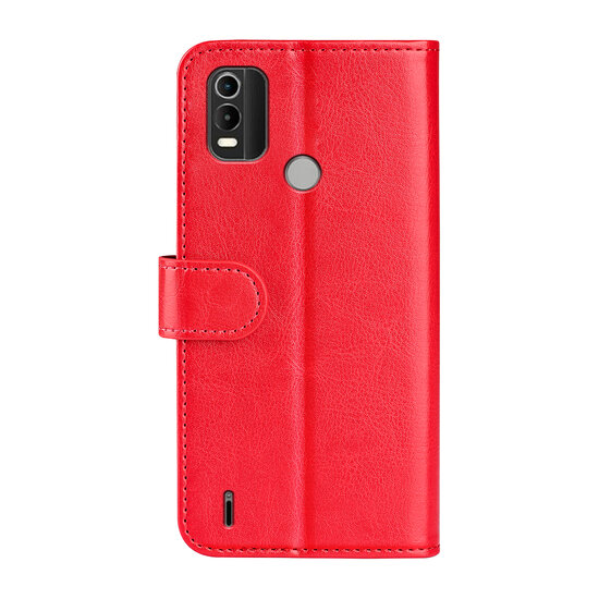 Nokia C21 Plus Hoesje - MobyDefend Wallet Book Case (Sluiting Achterkant) - Rood