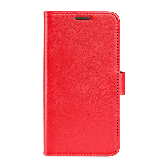 Nokia C21 Plus Hoesje, MobyDefend Wallet Book Case (Sluiting Achterkant), Rood