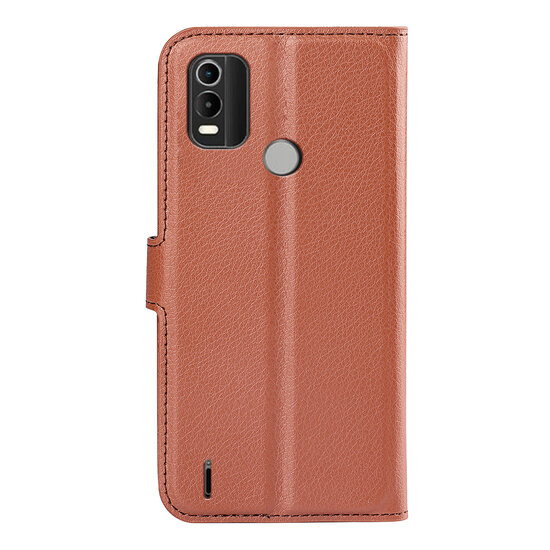Nokia C21 Plus Hoesje - MobyDefend Kunstleren Wallet Book Case (Sluiting Voorkant) - Bruin