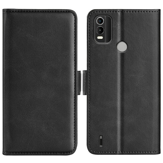 Nokia C21 Plus Hoesje - MobyDefend Luxe Wallet Book Case (Sluiting Zijkant) - Zwart