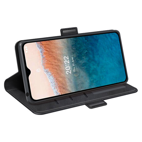 Nokia C21 Plus Hoesje - MobyDefend Luxe Wallet Book Case (Sluiting Zijkant) - Zwart