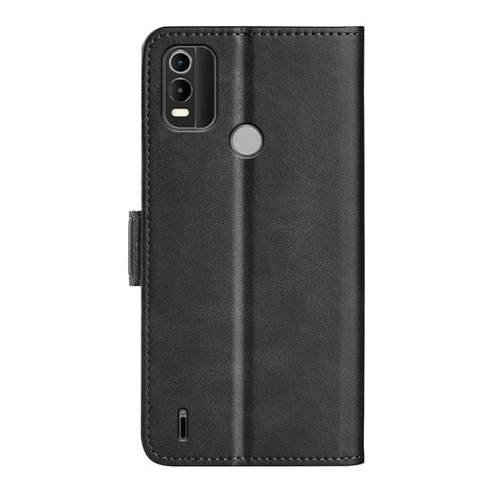 Nokia C21 Plus Hoesje, MobyDefend Luxe Wallet Book Case (Sluiting Zijkant), Zwart