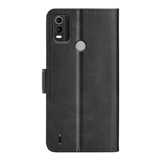 Nokia C21 Plus Hoesje - MobyDefend Luxe Wallet Book Case (Sluiting Zijkant) - Zwart