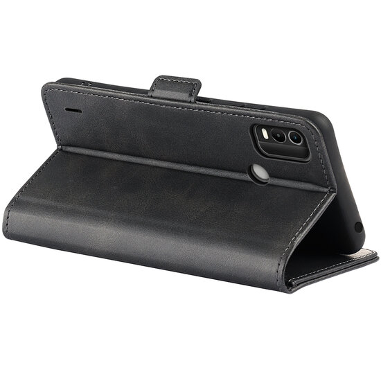 Nokia C21 Plus Hoesje - MobyDefend Luxe Wallet Book Case (Sluiting Zijkant) - Zwart