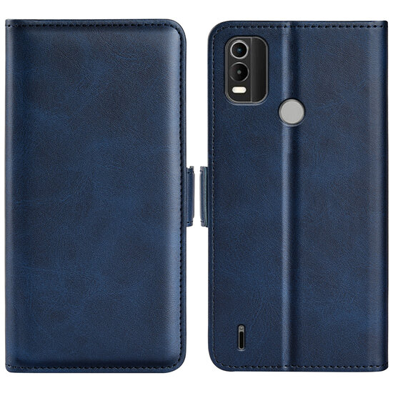 Nokia C21 Plus Hoesje, MobyDefend Luxe Wallet Book Case (Sluiting Zijkant), Blauw