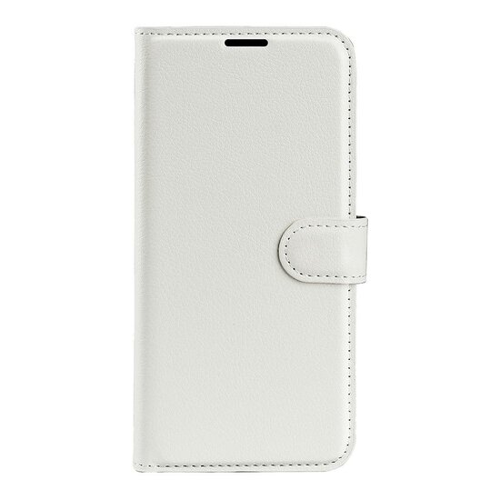 Motorola Moto G62 Hoesje, MobyDefend Kunstleren Wallet Book Case (Sluiting Voorkant), Wit