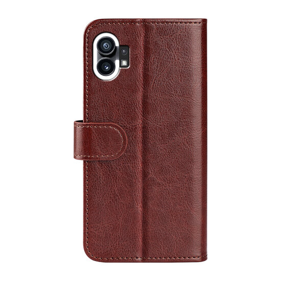 Nothing Phone 1 Hoesje, MobyDefend Wallet Book Case (Sluiting Achterkant), Bruin