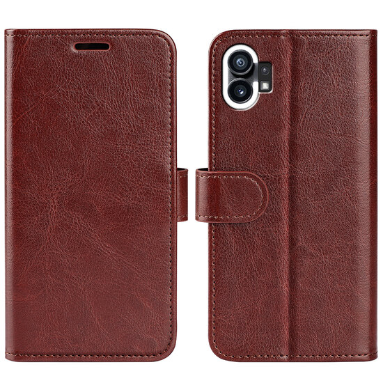 Nothing Phone 1 Hoesje - MobyDefend Wallet Book Case (Sluiting Achterkant) - Bruin