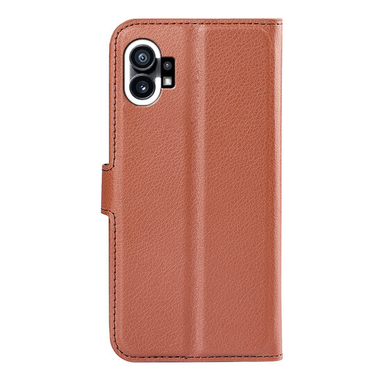 Nothing Phone 1 Hoesje - MobyDefend Kunstleren Wallet Book Case (Sluiting Voorkant) - Bruin