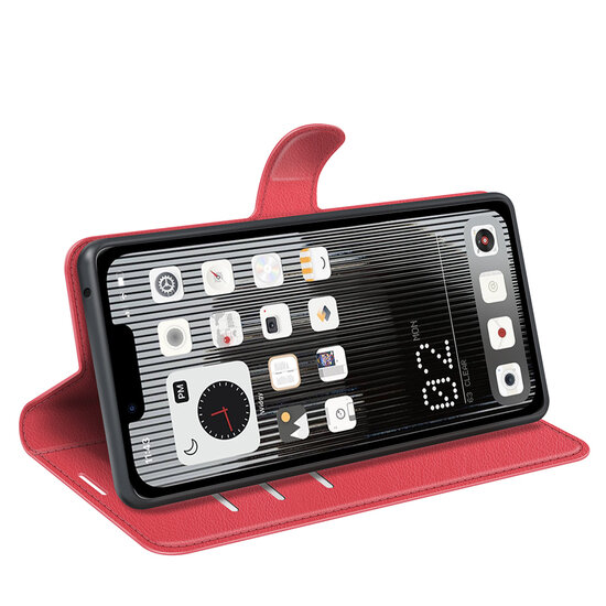 Nothing Phone 1 Hoesje - MobyDefend Kunstleren Wallet Book Case (Sluiting Voorkant) - Rood
