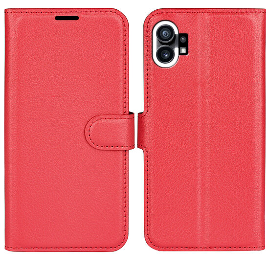 Nothing Phone 1 Hoesje - MobyDefend Kunstleren Wallet Book Case (Sluiting Voorkant) - Rood