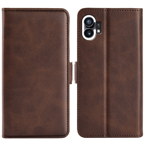 Nothing Phone 1 Hoesje - MobyDefend Luxe Wallet Book Case (Sluiting Zijkant) - Bruin