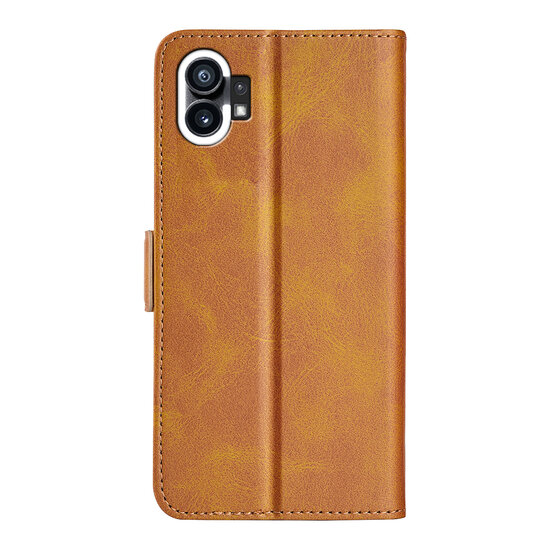 Nothing Phone 1 Hoesje - MobyDefend Luxe Wallet Book Case (Sluiting Zijkant) - Lichtbruin