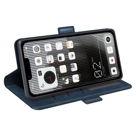 Nothing Phone 1 Hoesje - MobyDefend Luxe Wallet Book Case (Sluiting Zijkant) - Blauw