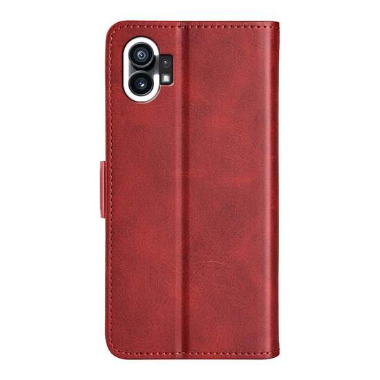 Nothing Phone 1 Hoesje - MobyDefend Luxe Wallet Book Case (Sluiting Zijkant) - Rood