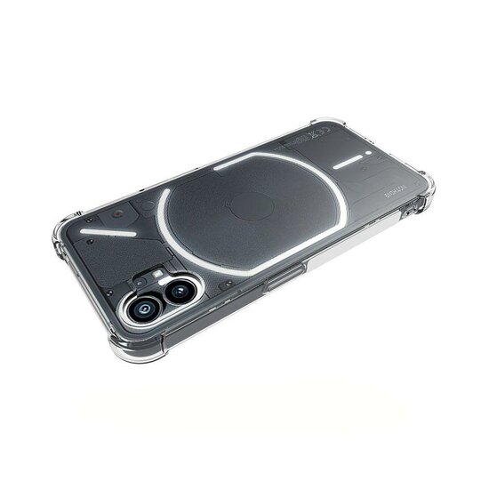 Nothing Phone 1 Hoesje - MobyDefend Transparante Shockproof TPU Backcover - Verstevigde Hoeken - Volledig Doorzichtig