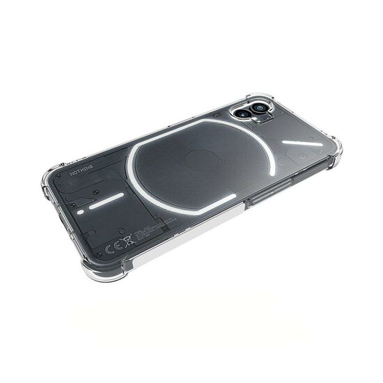 Nothing Phone 1 Hoesje - MobyDefend Transparante Shockproof TPU Backcover - Verstevigde Hoeken - Volledig Doorzichtig