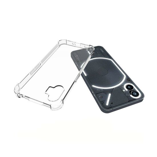 Nothing Phone 1 Hoesje - MobyDefend Transparante Shockproof TPU Backcover - Verstevigde Hoeken - Volledig Doorzichtig