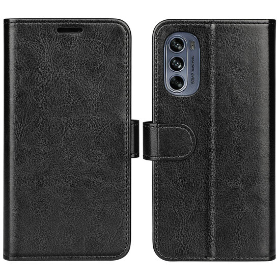 Motorola Moto G32 Hoesje - MobyDefend Wallet Book Case (Sluiting Achterkant) - Zwart