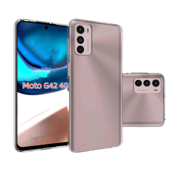 Motorola Moto G42 Hoesje - MobyDefend Transparante TPU Backcover - Volledig Doorzichtig