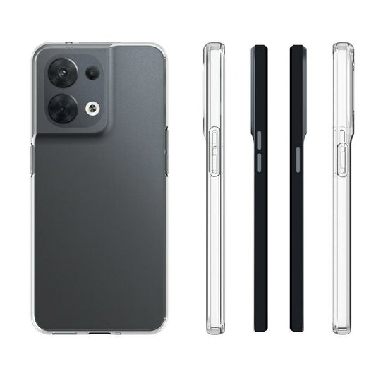 Oppo Reno 8 Hoesje - MobyDefend Transparante TPU Backcover - Volledig Doorzichtig