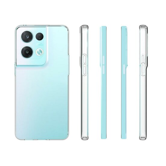 Oppo Reno 8 Pro Hoesje - MobyDefend Transparante TPU Backcover - Volledig Doorzichtig