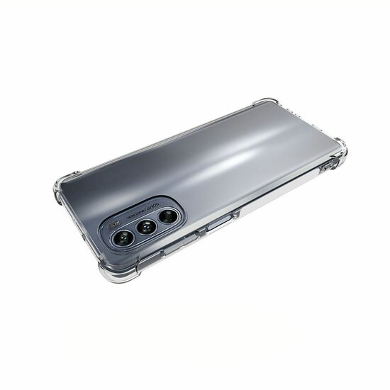 Motorola Moto G62 Hoesje - MobyDefend Transparante Shockproof TPU Backcover - Verstevigde Hoeken - Volledig Doorzichtig