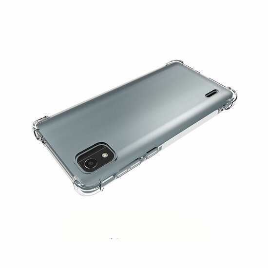 Nokia C2-2E Hoesje, MobyDefend Transparante Shockproof TPU Gelcase, Verstevigde Hoeken, Volledig Doorzichtig