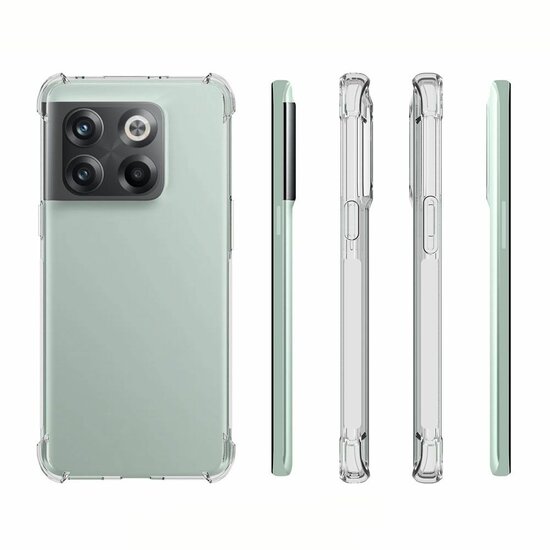 OnePlus 10T Hoesje - MobyDefend Transparante Shockproof TPU Backcover - Verstevigde Hoeken - Volledig Doorzichtig