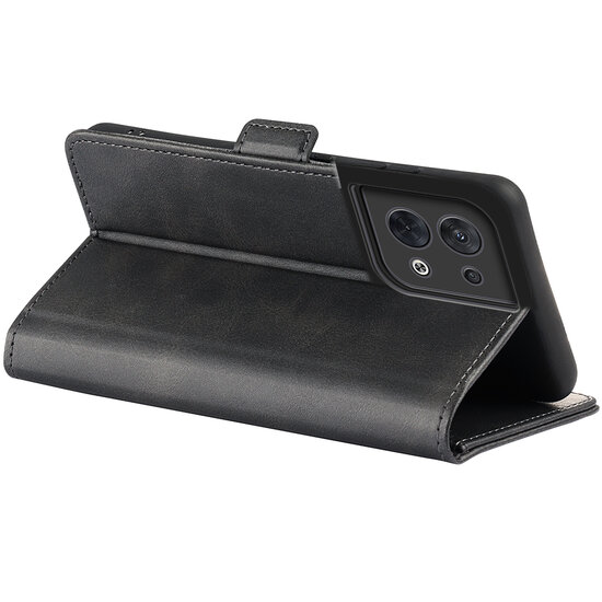 Oppo Reno 8 Hoesje - MobyDefend Luxe Wallet Book Case (Sluiting Zijkant) - Zwart