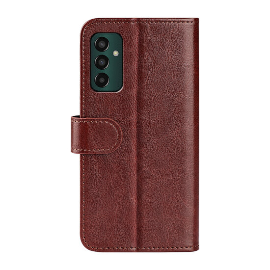 Samsung Galaxy M13 / M23 Hoesje, MobyDefend Wallet Book Case (Sluiting Achterkant), Bruin