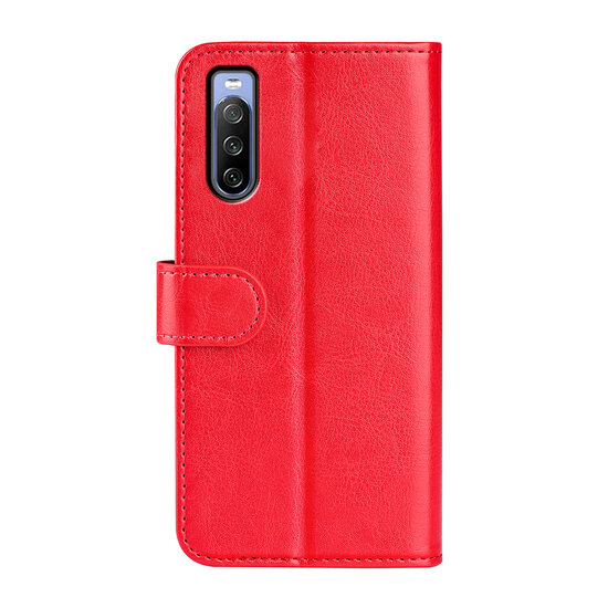 Sony Xperia 5 IV Hoesje - MobyDefend Wallet Book Case (Sluiting Achterkant) - Rood