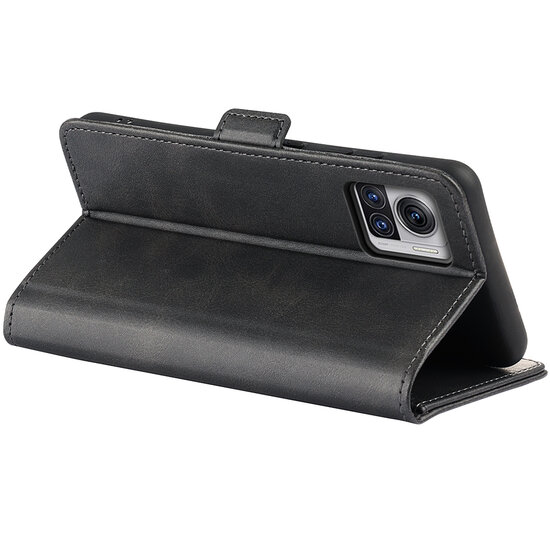 Motorola Edge 30 Ultra Hoesje, MobyDefend Luxe Wallet Book Case (Sluiting Zijkant), Zwart