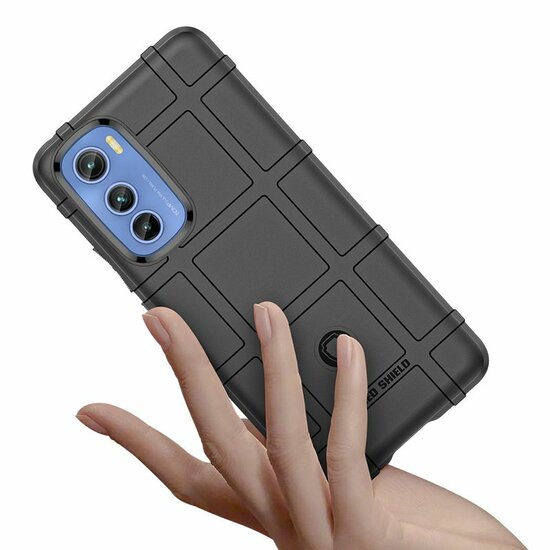 Motorola Edge 30 Hoesje - Mobydefend Rugged Shield TPU Backcover - Groen