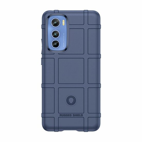 Motorola Edge 30 Hoesje, Rugged Shield TPU Gelcase, Blauw