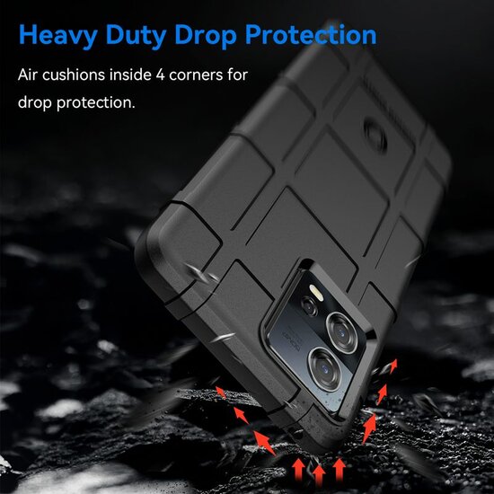 Motorola Edge 30 Fusion Hoesje - Mobydefend Rugged Shield TPU Backcover - Zwart