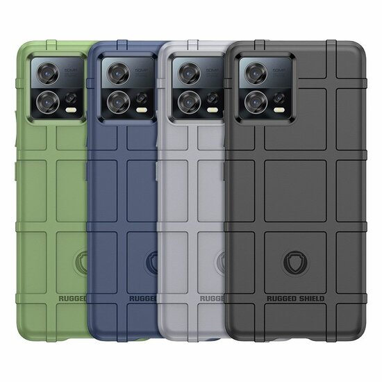Motorola Edge 30 Fusion Hoesje - Mobydefend Rugged Shield TPU Backcover - Groen