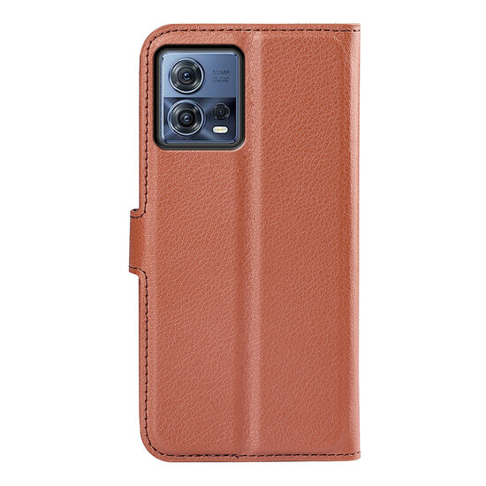Motorola Edge 30 Fusion Hoesje - MobyDefend Kunstleren Wallet Book Case (Sluiting Voorkant) - Bruin